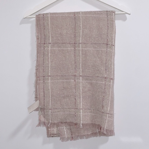 LOFT Pink Plaid Scarf - Picture 1 of 4